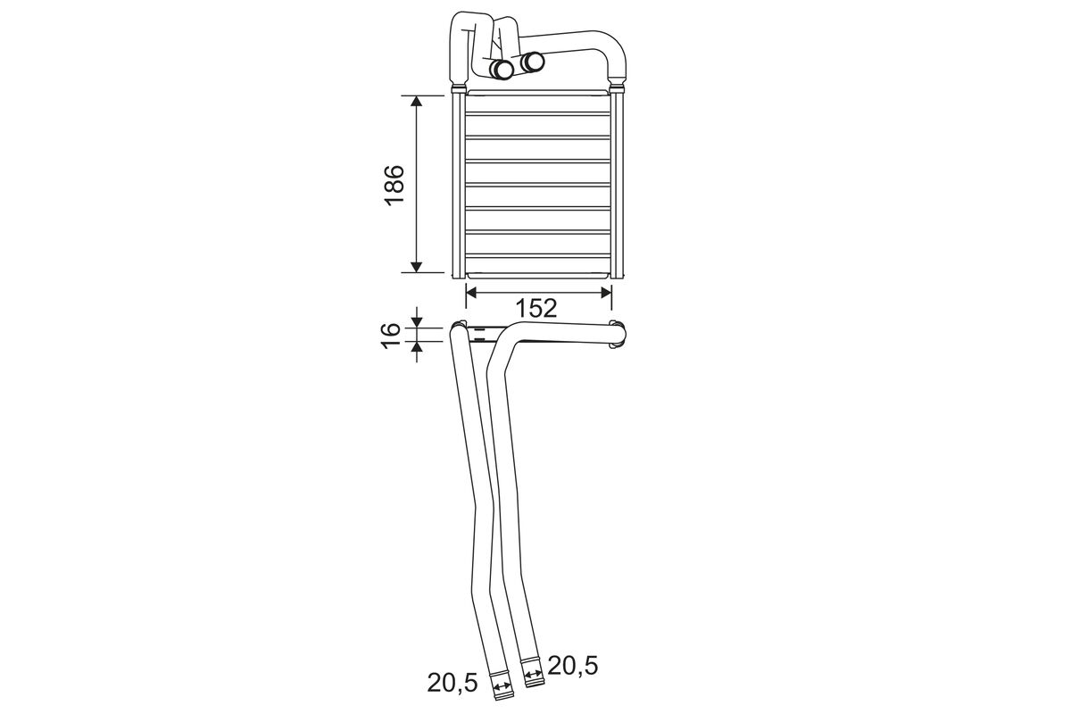 Scambiatore calore, Riscaldamento abitacolo - 811605 VALEO